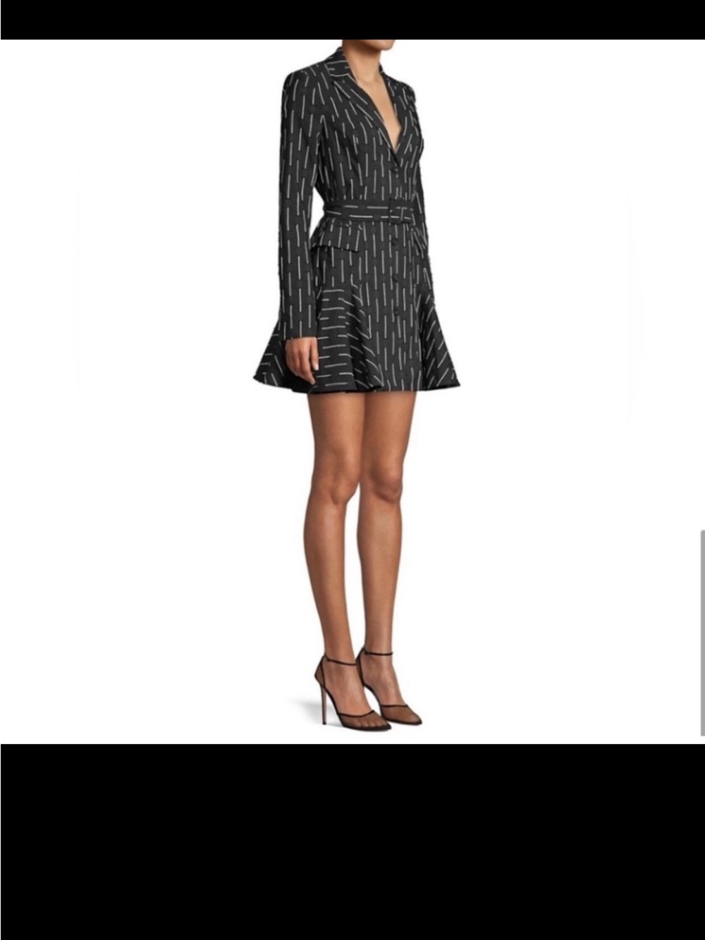Alexis Black White A-Line Cocktail Mini Dress NWT Size M